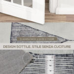 Tappeto Moderno Antiscivolo a Linee Geometriche, in Poliestere Multicolore, 230x160x0,7 cm - immagine 7