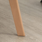 Set 2 Sedie per Sala da Pranzo Imbottite in Velluto con Braccioli e Gambe in Legno, Grigio - immagine 8