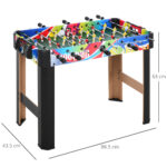 Calcio Balilla con 2 Tabelloni Segnapunti, in Legno, Acciaio Inox e Plastica, 86,5x43,5x63 cm, Multicolore - immagine 3