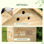 Casetta per Anatre da Esterno con Rampa, Fondo Rimovibile e Fori di Ventilazione, 78x90x92 cm, Legno - immagine 7