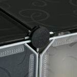 Mobile Scarpiera Modulare Salvaspazio, 12 Cubi 45x35x16 cm in Acciaio e PP, Nero e Bianco - immagine 7