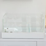 Vasca per Tartarughe con Filtro a 3 Livelli e Pannelli in Vetro e ABS, 51x31x25,5 cm, Bianco - immagine 9