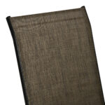 Sedie da Giardino Set 4 Pezzi, Sedie da Esterno Impilabili in Metallo e Tessuto Traspirante, Marrone - immagine 7