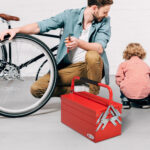 Cassetta Porta Attrezzi in Metallo Pieghevole con 5 Vassoi, 3 Ripiani, Rosso - immagine 7