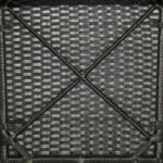 Set Tavolo e Sedie da Giardino 7 Pezzi in PE Rattan e Legno con Cuscini Morbidi, Nero - immagine 9