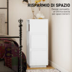 Set di 2 Comodini con 2 Cassetti e Ripiano Aperto Moderni e Salvaspazio, 25x30x65 cm, Bianco - immagine 5