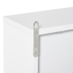 Armadietto Bagno a 2 Ante con Specchiera e Ripiano Regolabile in MDF, 48x14,5x45cm, Bianco - immagine 7