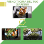 Compostiera da Giardino, Compostiera Domestica da 3L in Plastica Nera, Bidone per Compost con Coperchio a Incastro - immagine 8