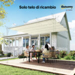 Telo Pergola per Esterni Anti UV in Poliestere Bianco Crema con 8 Fori di Drenaggio, 286x245 cm - immagine 8