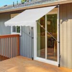 Tenda da Sole da Esterno 2x1,5m a Rullo con Manovella, Altezza e Angolazione Regolabile, Bianco - immagine 2