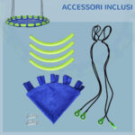 Altalena per Bambini da 3-8 Anni da Giardino Ø1cm e Corde Regolabili, Blu - immagine 8