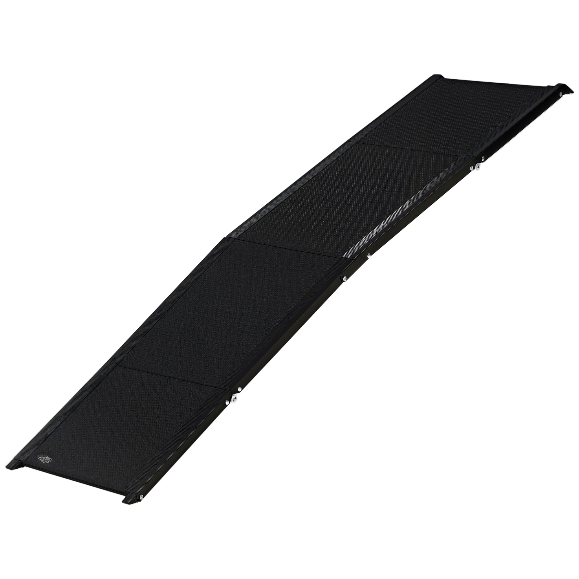 QhR6c2197453ba8e9.png Rampa per Cani Pieghevole con Superficie Antiscivolo in MDF e Alluminio, 158x43,5x2,5 cm, Nero - immagine 1