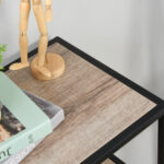 Scaffale Libreria Asimmetrica Stile Industriale in Legno e Metallo - immagine 9