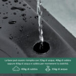 Canestro Basket Altezza Regolabile 160-210cm, Struttura in Acciaio e Base con Ruote, Tabellone in PE Trasparente - immagine 5