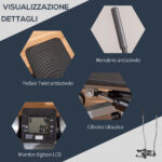 Stepper Fitness con Maniglia e Bande Elastiche, Stepper con Monitor LCD per Allenamento a Casa e Palestra, Argento - immagine 8