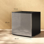 Mini Frigorifero da 46L con Scomparto per Ghiaccio, Porta Reversibile, Temperatura Regolabile, Argento - immagine 3