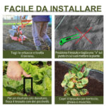 Telo Pacciamatura 50x2m 1g/m² Telo Anti Erbacce Telo Nero per Orto, Serra, Giardino Drenante e Traspirante con Quadrettatura - immagine 6