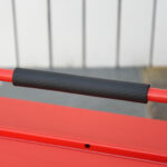 Cassetta Porta Attrezzi in Metallo Pieghevole con 5 Vassoi, 3 Ripiani, Rosso - immagine 9