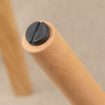 Set 2 Sgabelli da Bar, Sgabelli Cucina con Schienale e Poggiapiedi, Seduta Imbottita in Tessuto e Gambe in Legno, 41,5x47x97,5, Grigio - immagine 9