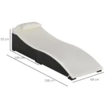Lettino Sdraio Prendisole Pieghevole in Rattan Sintetico con Poggiatesta Rimovibile per Giardino, Terrazzo ed Esterni, 198x68x50cm - immagine 10