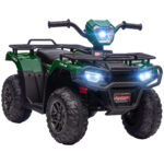 Quad per Bambini 3-6 Anni con 3 Luci LED, Velocità max 4km/h e 50 Minuti max di Carica, 88x45x50 cm
