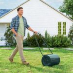 Rullo per Prato da 63L di Capacità con Lama Raschiante, in Metallo, 123x58x40 cm, Verde Scuro - immagine 9