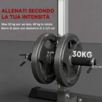 Stazione Fitness Pull Down da Casa con Panca e Cavo Regolabile, in Acciaio 107x120x190cm Nero - immagine 5