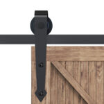 Kit Binario per Porta Scorrevole Singola Stile Rustico in Acciaio al Carbonio, Marrone - immagine 5