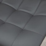 Set 2 Sgabelli Alti Moderno da Bar Girevoli con Schienale e Poggiapiedi, Sedia con Altezza regolabile, 42x45x89-110cm, Grigio | Aosom Italy - immagine 8