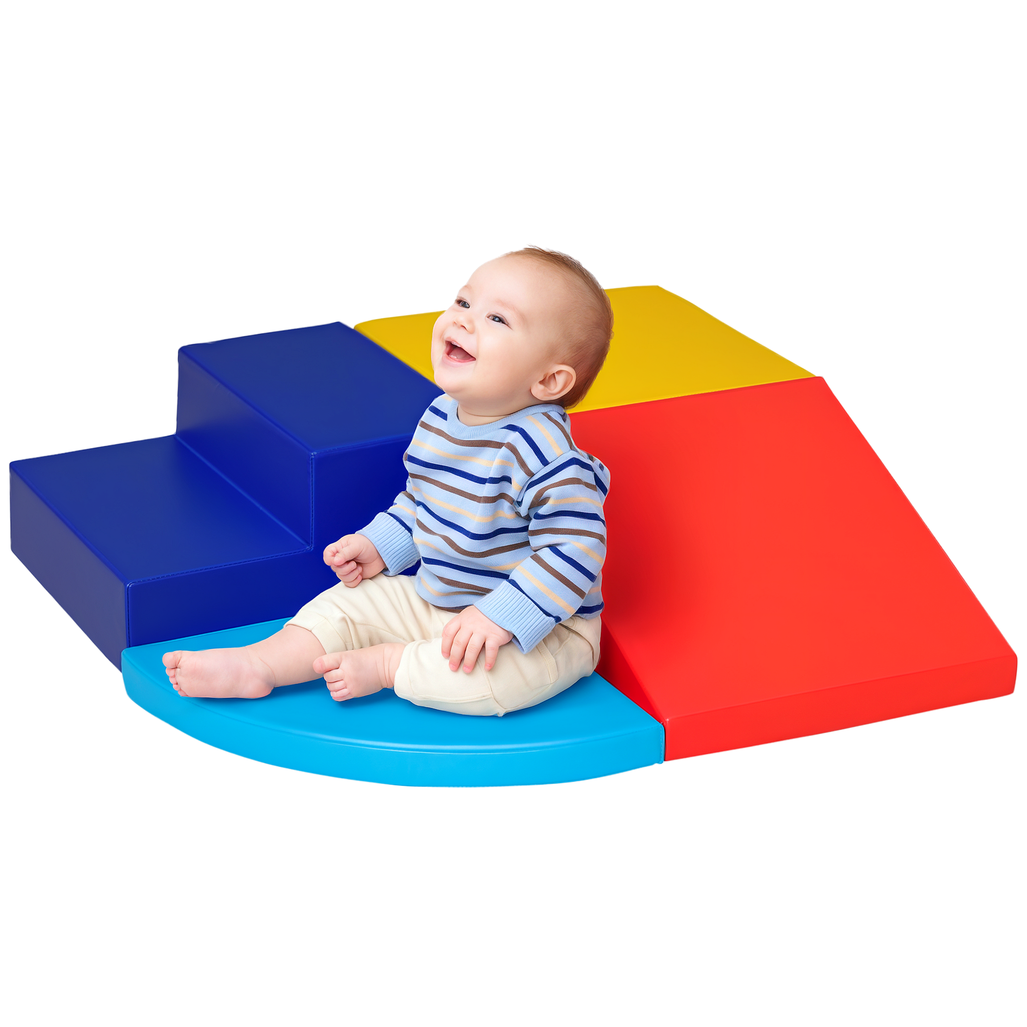 T89117197451f7cf9.png Set Costruzioni Morbide da 4 Pezzi, Gioco Educativo per Bambini Età 1-3 Anni per Casa e Scuola, Multicolore - immagine 1