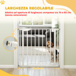 Cancellino di Sicurezza per Bambini e Animali, Chiusura Automatica e Montaggio a Pressione, 76-82x76 cm, Bianco - immagine 4