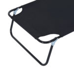 Sdraio Pieghevole Reclinabile su 4 Livelli con Foro per Lettura e Cuscino in Tessuto Oxford e Acciaio, 187x58x36 cm, Nero - immagine 9