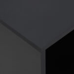 Tavolino da Salotto a C con 2 Ripiani Aperti e 4 Ruote Girevoli, 45x35x58 cm, Nero - immagine 9