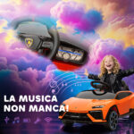 Macchina Elettrica per Bambini con Clacson e Telecomando, Auto con MP3 e USB/AUX, luci LED, Licenza Lamborghini, Arancione | Aosom Italy - immagine 8