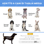 Cuccia Lettino per Cani Rialzato Pieghevole per Interno ed Esterno in Metallo e Tessuto Oxford, 76x61x18 cm, Blu - immagine 4