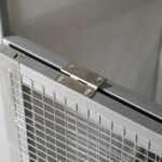 Voliera per Uccelli da Esterno in Legno di Abete, 80,5x57x158,5cm, Grigio Chiaro - immagine 9