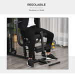 Stazione Fitness Palestra Multifunzione per Allenamento a Casa e Professionale, Acciaio 150x110x210cm Nero - immagine 6