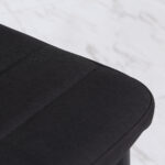 Set 4 Sedie Imbottite per Soggiorno o Sala da Pranzo, Sedie da Cucina Moderne, in Metallo e Tessuto Nero - immagine 9