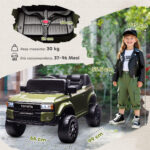 Auto Elettrica per Bambini TOYOTA Land Cruiser 12V con Telecomando, Età 3-8 Anni, Verde - immagine 3