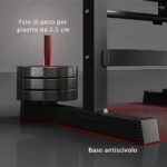 Panca Pesi Pieghevole con 8 Altezze Regolabili e Supporto Bilanciere in Acciaio e PU, 140x73x98-122 cm, Nera - immagine 7