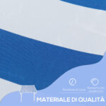 Tenda da Sole da Esterno 2x1,5m a Rullo con Manovella, Altezza e Angolazione Regolabile, Blu - immagine 5