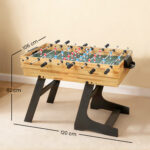 Tavolo da Gioco 13 in 1 Pieghevole con Calciobalilla, Ping Pong, Hockey, Biliardo, Scacchi e Altri, Noce - immagine 3
