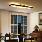 Lampada LED a Soffitto Dimmerabile 30-60K con Telecomando e Interruttore, 70x30 cm, Nero - immagine 2