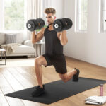 Set Pesi Manubri da 30 kg (8x2,5 kg, 4x1,5 kg) con 12 Dischi e 2 Manubri da 2 kg, 43x18x7,5 cm, Nero - immagine 2