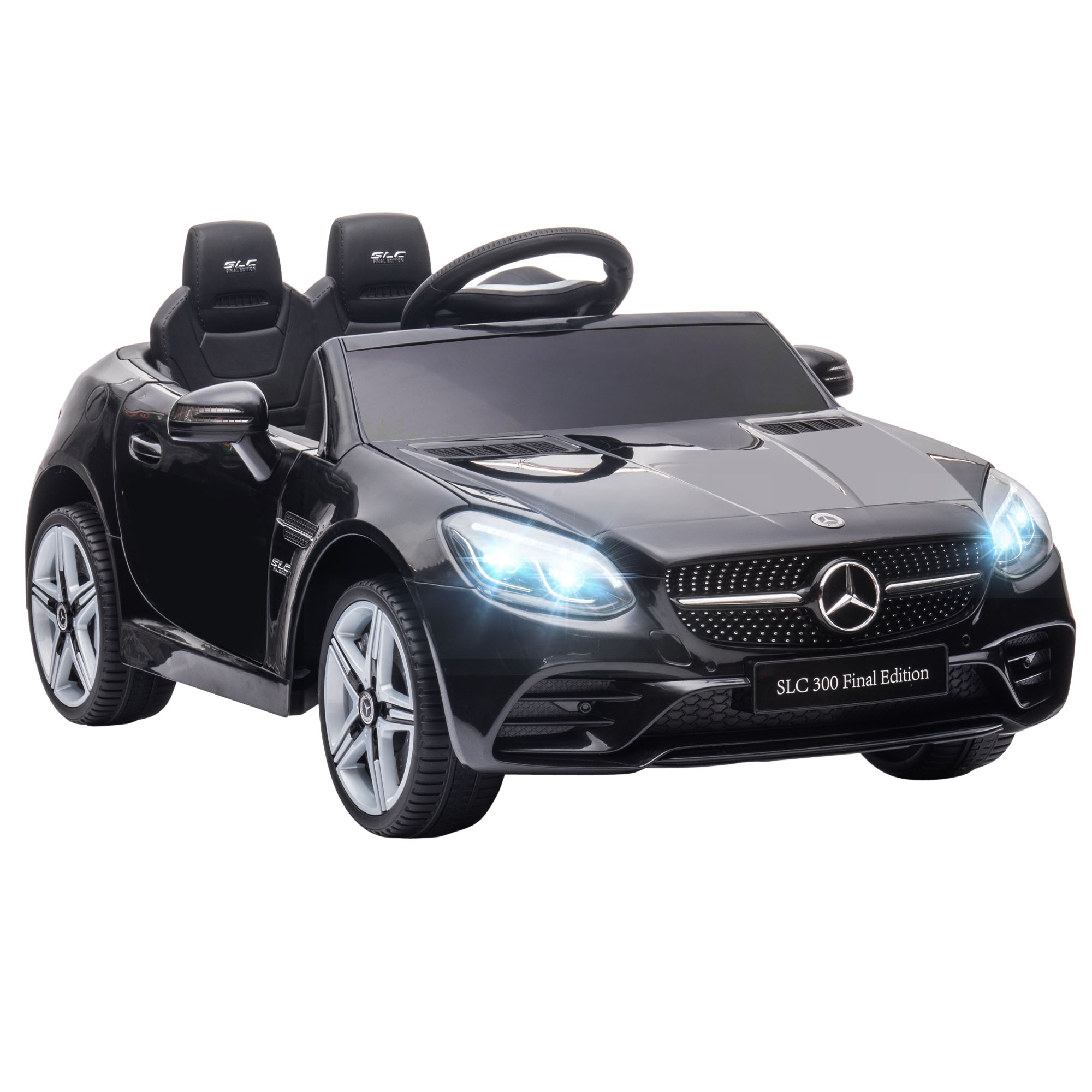 VSv30e199bc4b7175.jpg Macchina Elettrica per Bambini Licenza Mercedes SLC 3 con Telecomando, in PP e Metallo, 107x62,5x44 cm, Nero - immagine 1