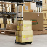 Carrello Portapacchi Pieghevole da 40 kg con 2 Cinghie, Maniglia Telescopica, Alluminio e Plastica, Nero - immagine 2