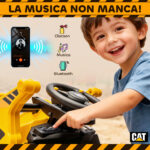 Ruspa Elettrica per Bambini 3-6 Anni Marchio Ufficiale Caterpillar 12V con Telecomando, Giallo - immagine 9