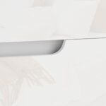 Comodino Moderno in Legno con 2 Cassetti e Design Lucido, 40x40x48 cm, Bianco - immagine 9