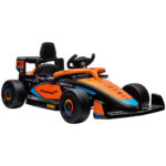 Macchina Elettrica per Bambini 3-5 Anni con Licenza McLaren, Telecomando e Clacson, 115x67x50 cm, Arancione
