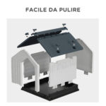 Casetta per Cani Piccoli e Mini da Esterno Impermeabile in Plastica con Finestra, 62x61x60 cm, Grigio - immagine 7